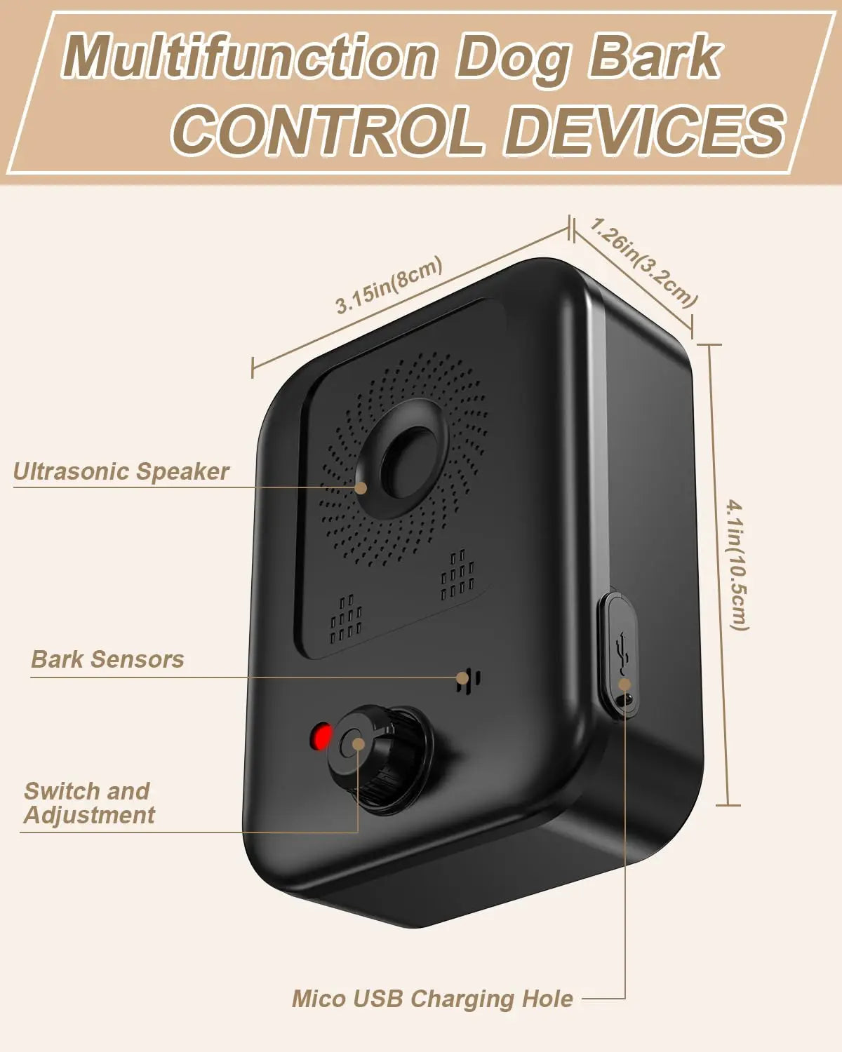 Experience calmer routines and safer surroundings as you curb barking gracefully with a rechargeable ultrasonic deterrent designed for reliable indoor and outdoor use.
