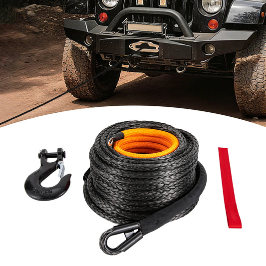Winch Rope With Hook 92 Inch 31500 LB Strength For 4WD Off Road