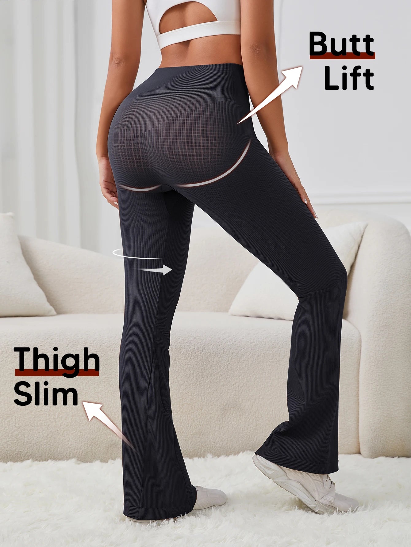Women Tummy Control Compression Leggings High Waist Seamless Yoga Pants