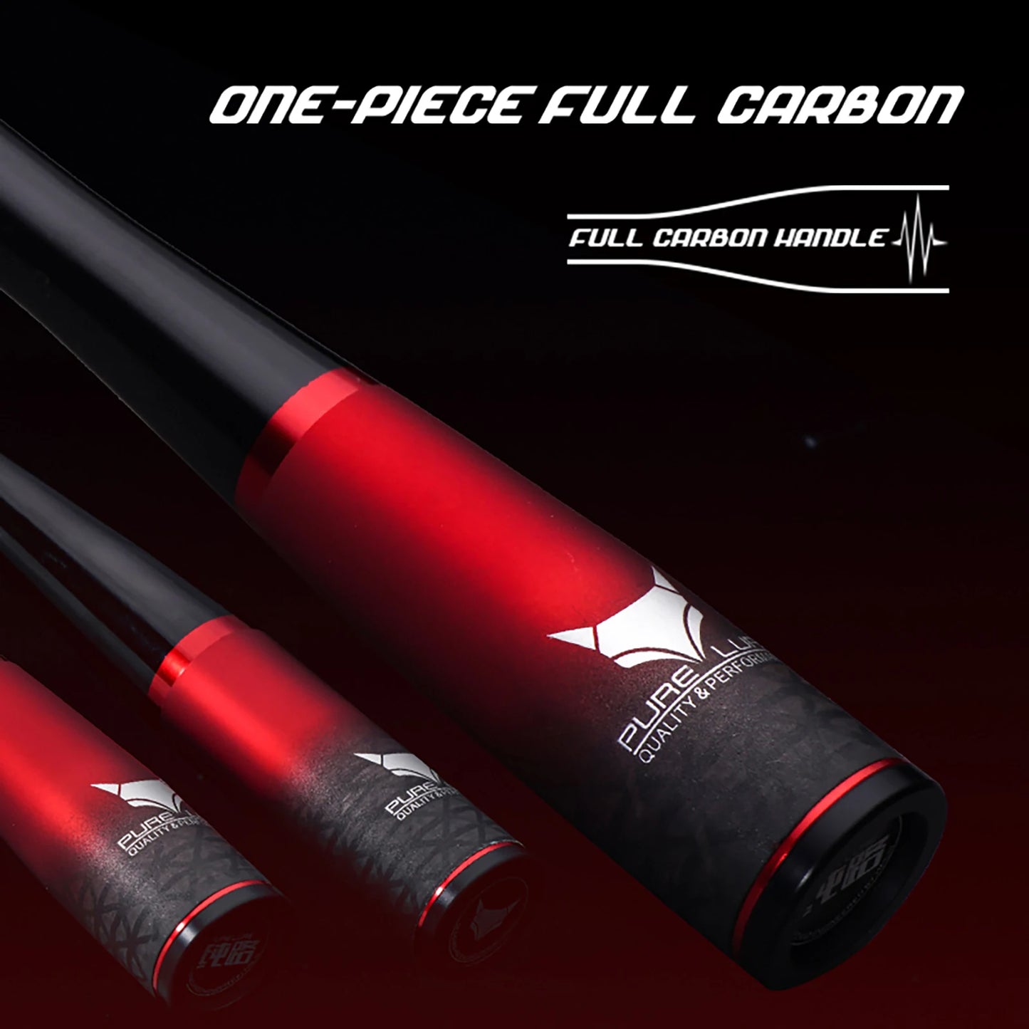 PURELURE Seabed Light Fishing Rod 40T + Small 4-Axis Caron Fiber Spinning Rod 2 Piece One-Piece Carbon Handle Fuji Alconite Guide Fuji Reel Seat Small Bait Shore Casting Rod
