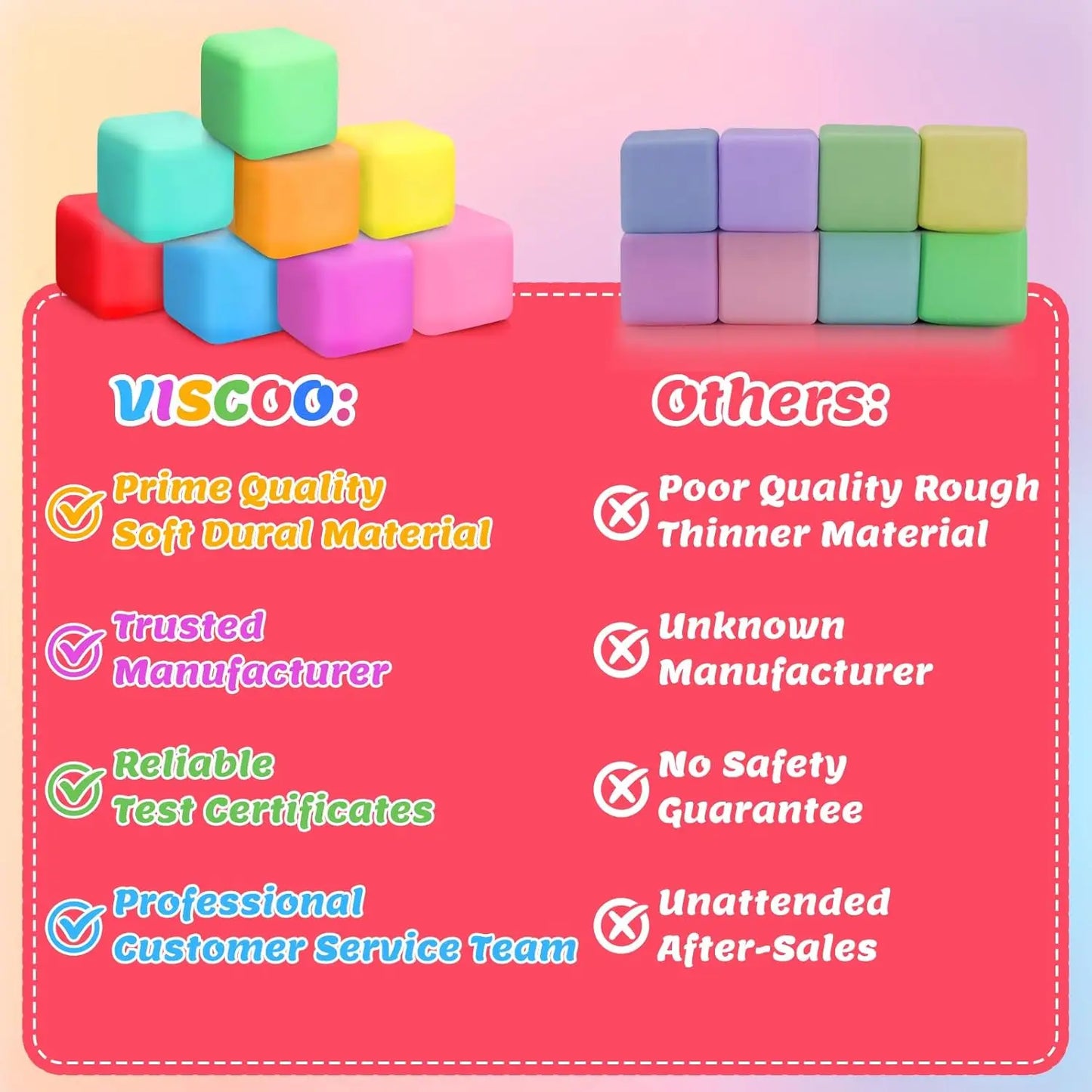 12 Pack Slow Rising Stress Relief Cubes Fidget Toys For Anxiety And Focus