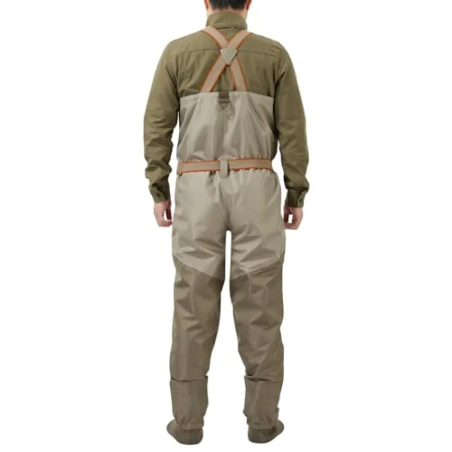 Men's IMMERSE Waders Waterproof Breathable Fly Fishing Stocking Feet Chest Waders for Hunting Lightweight