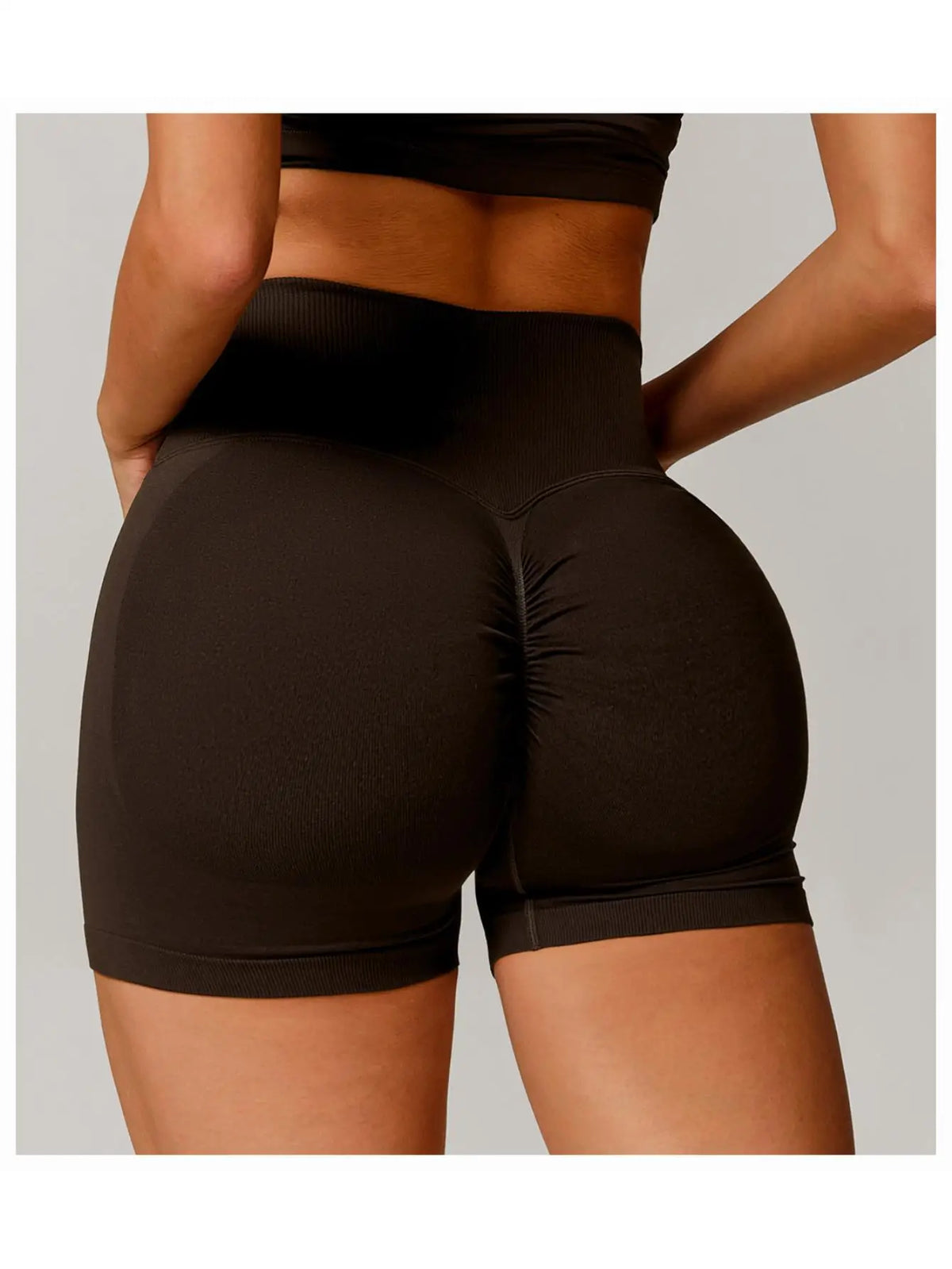Premium Seamless High Waist Yoga Shorts For Running And Fitness