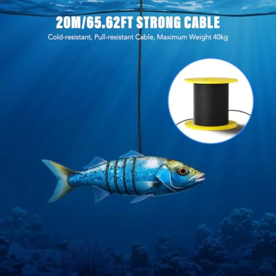 Underwater Fishing Camera IP68 1000TVL with 7 Inch LCD Monitor and 65.62ft Cable