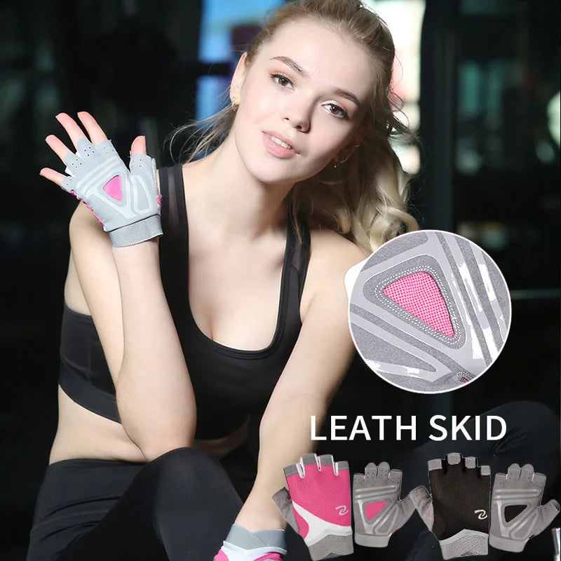 1 Pair Unisex Sports Gloves, Half Finger Fitness Gloves, Non-Slip Outdoor Riding & Fishing Gloves
