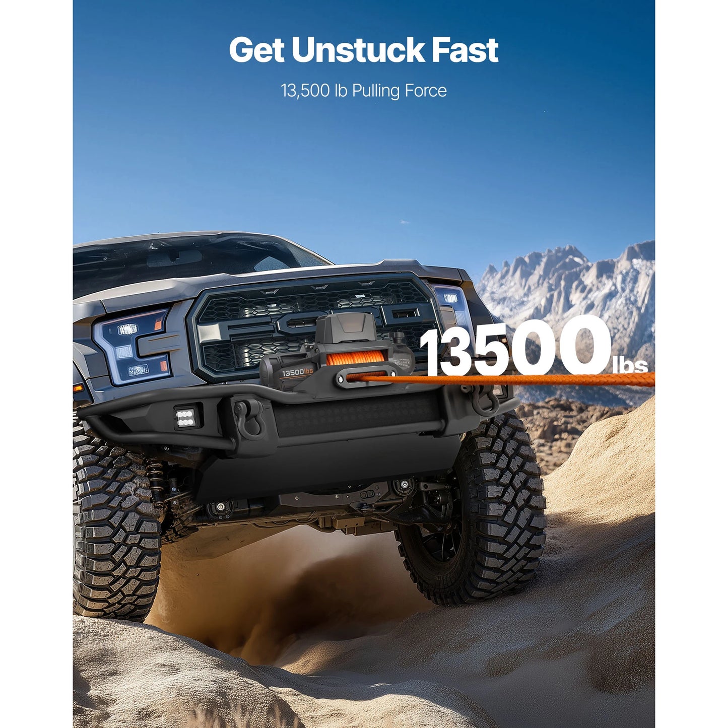 Take control of every rough trail with this powerful electric winch that brings vehicles back from mud and sand.