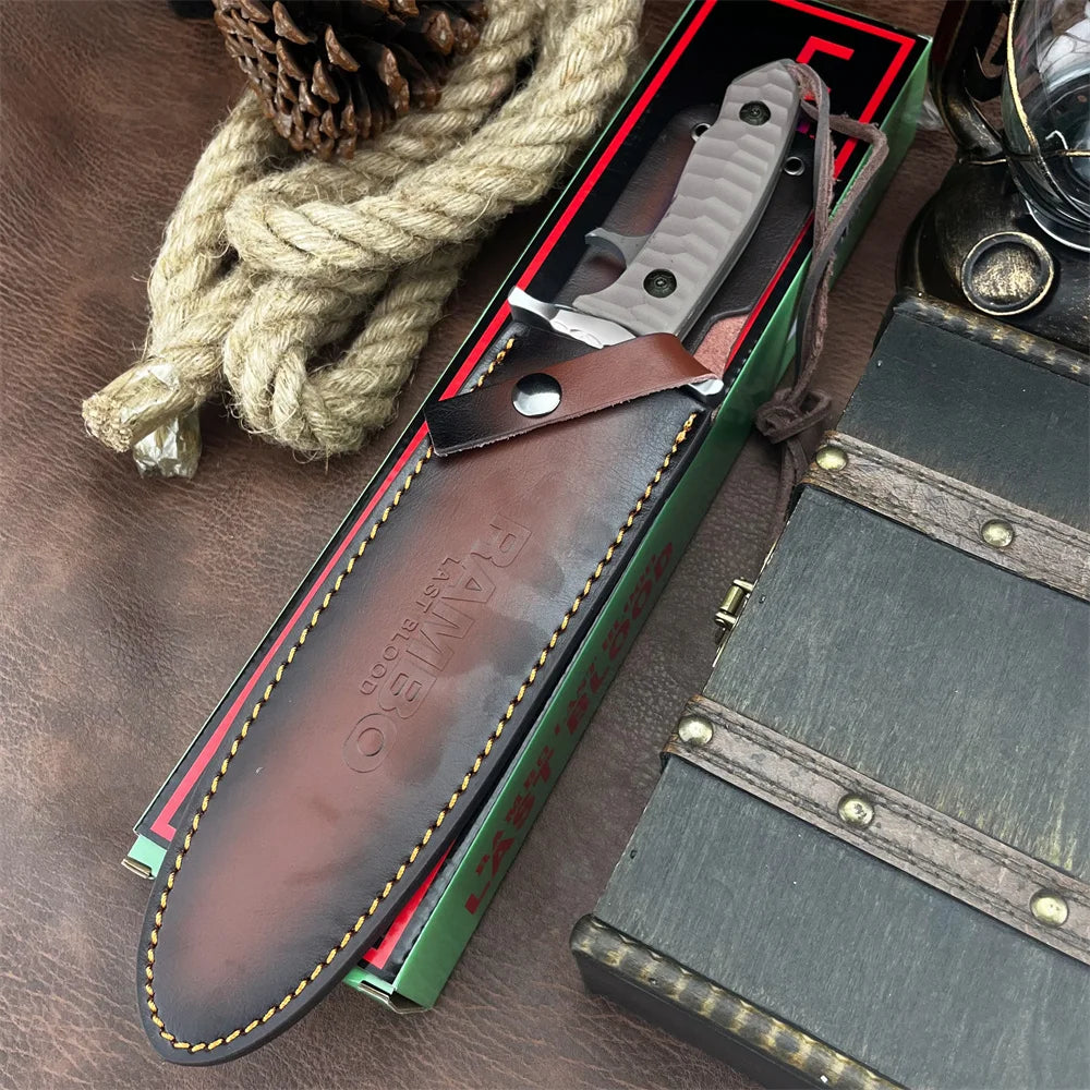 MK9 High-hardness Large Straight CutterD2 Steel Blade G10 Handle Outdoor EDC Camping Hiking Knife Survival Hunting Tool