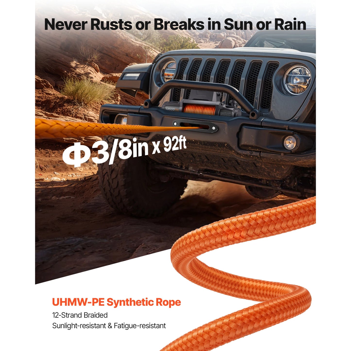 Take control of every rough trail with this powerful electric winch that brings vehicles back from mud and sand.