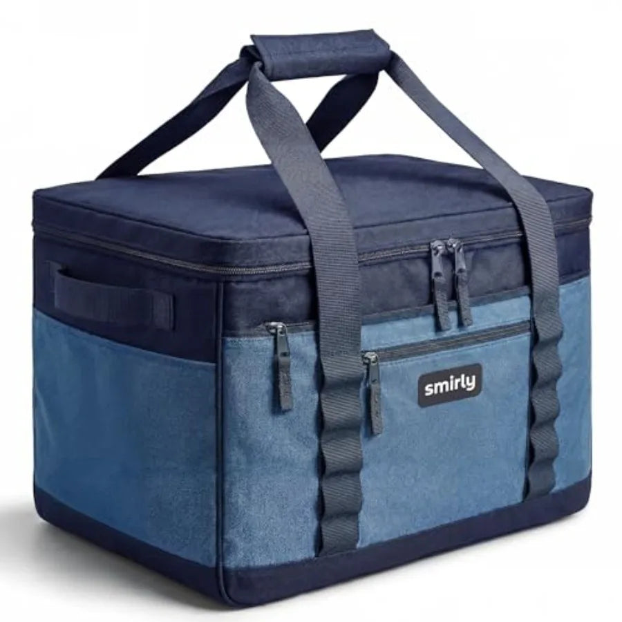 Cooler Bags Insulated Collapsible Cooler, Portable Leakproof and Soft Sided - Large Foldable Ice Chest for Camping, Beach, Trav