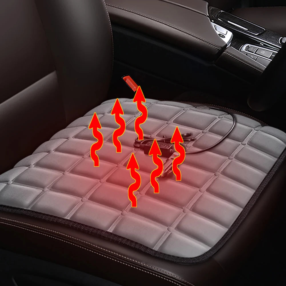 12V Car Seat Heated Cover Adjustable Temperature Electric Heating Pads 40W Car Seat Heating Cushion Anti-slip Winter Pad Cushion