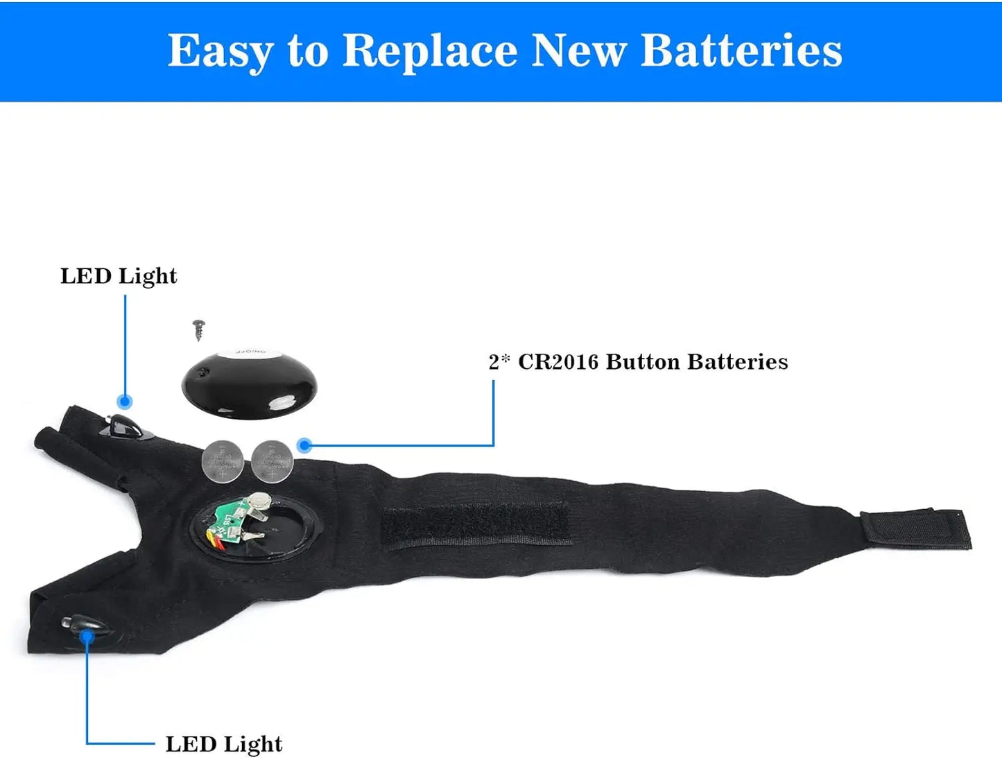 LED Half Finger Gloves For Outdoor Night Fishing And Cycling