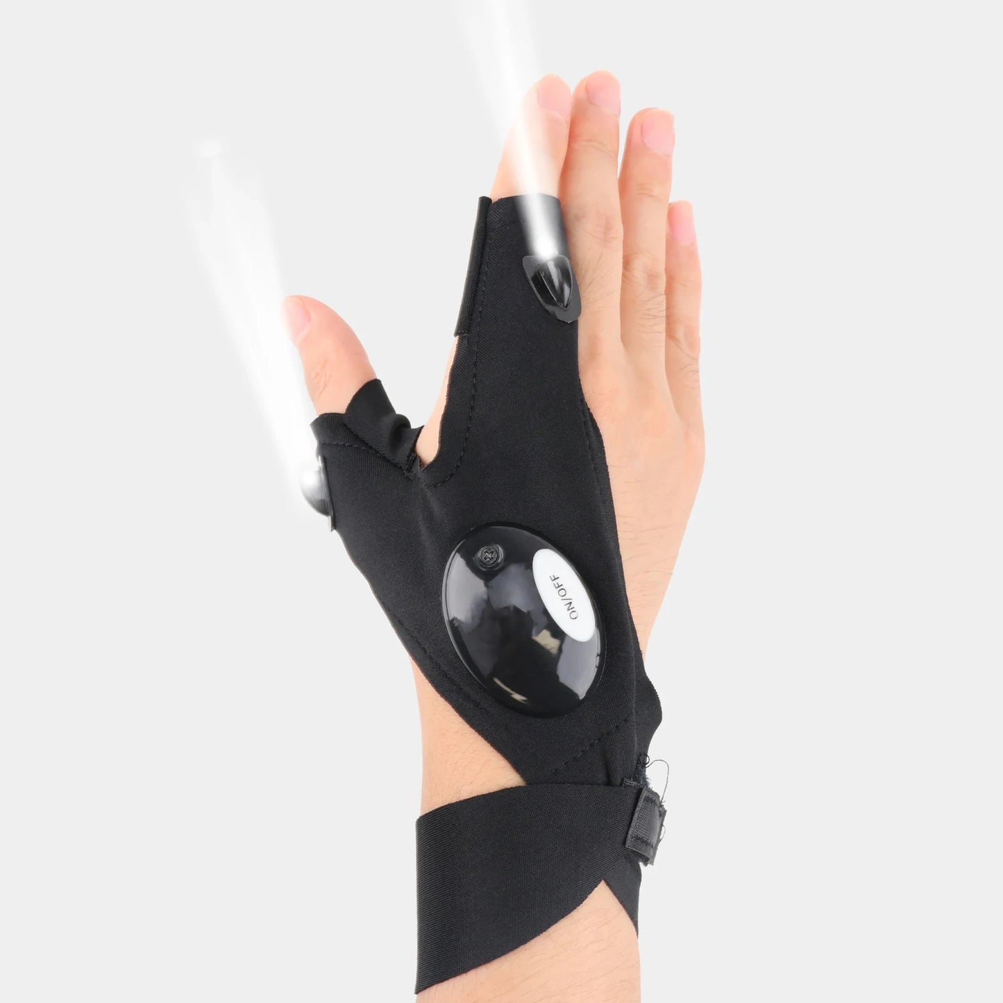 LED Half Finger Gloves For Outdoor Night Fishing And Cycling
