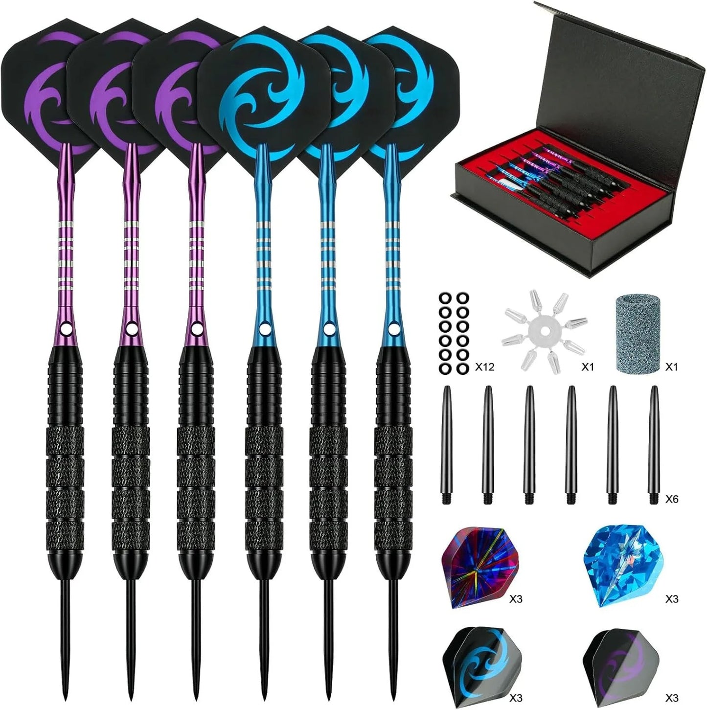 Upgrade your practice sessions with this six piece steel tip darts set, engineered for precision, durability, and confident throws.