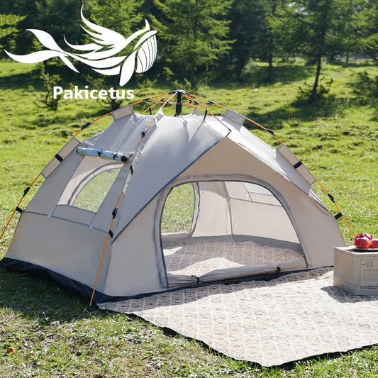 Small Silver Automatic Tent Sunshade Quick Setup Portable Shelter