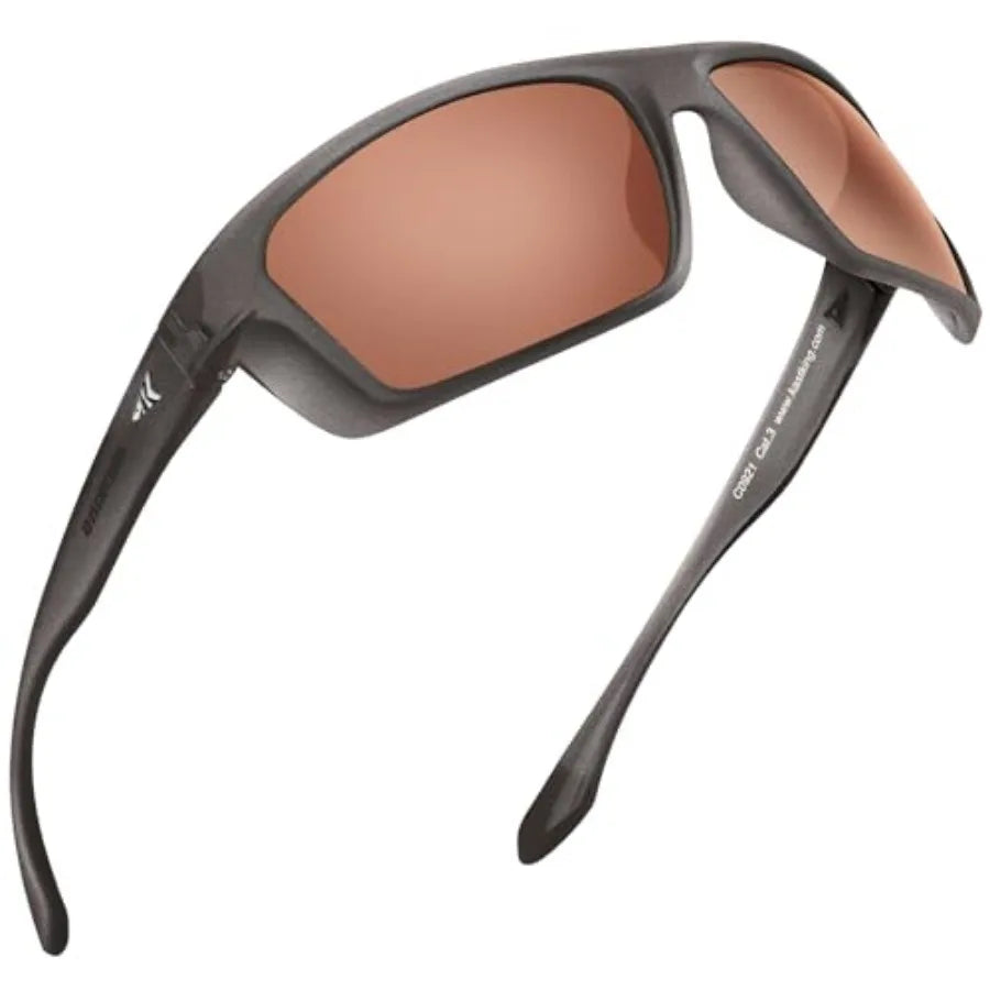 Huzzah Polarized Sport Sunglasses for Men and Women, Ideal for Driving Fishing Cycling and Running, UV Protection