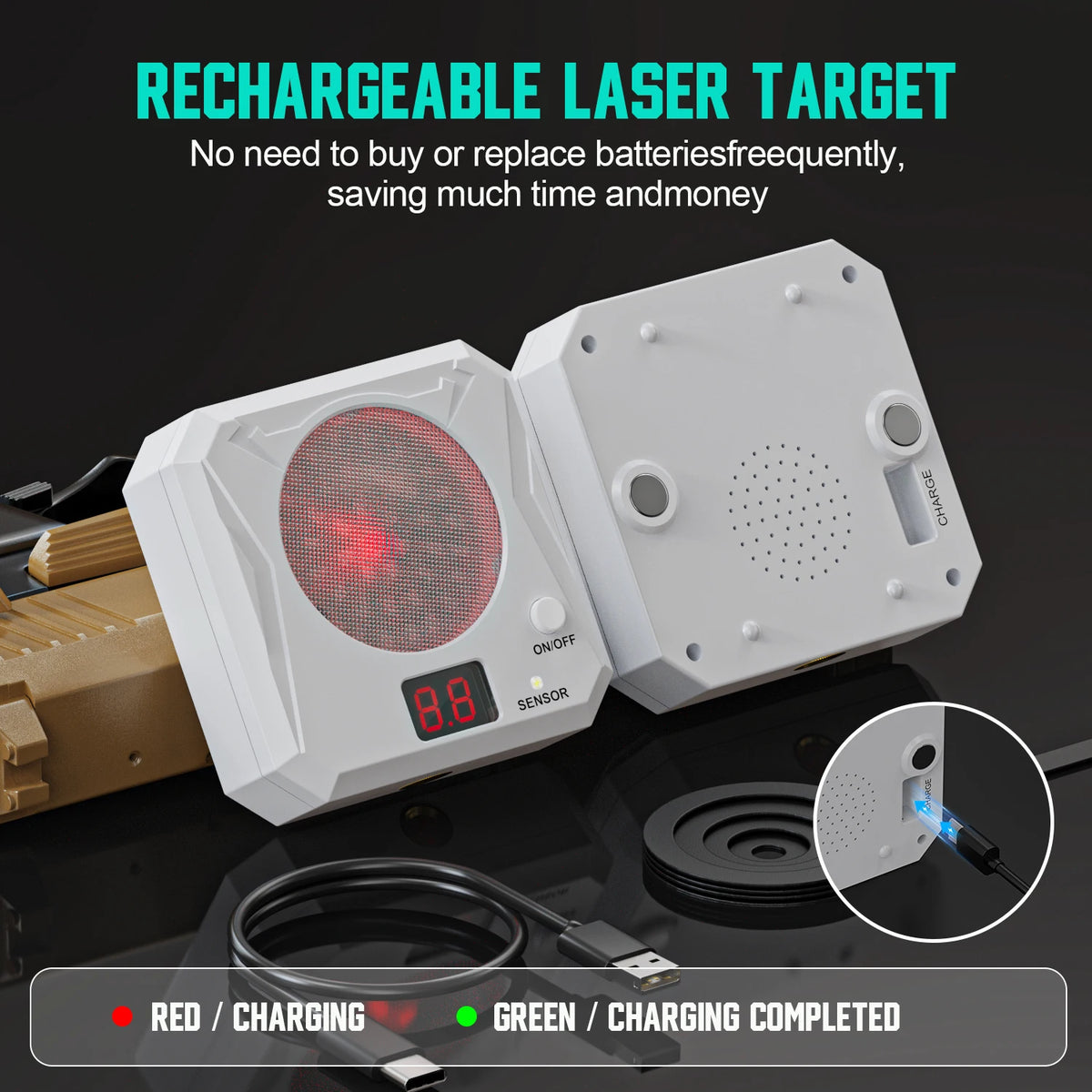 Electronic Infrared Laser Target for Shooting Practice with Sound Effects
