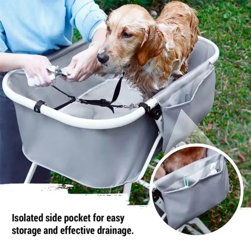 Elevated Dog Bath Tubs Foldable Pet Bathing Station for Medium to Large Dogs