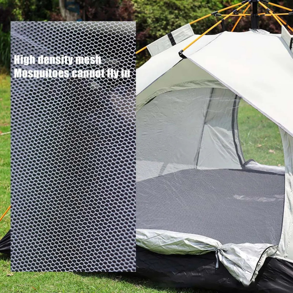 Small Silver Automatic Tent Sunshade Quick Setup Portable Shelter