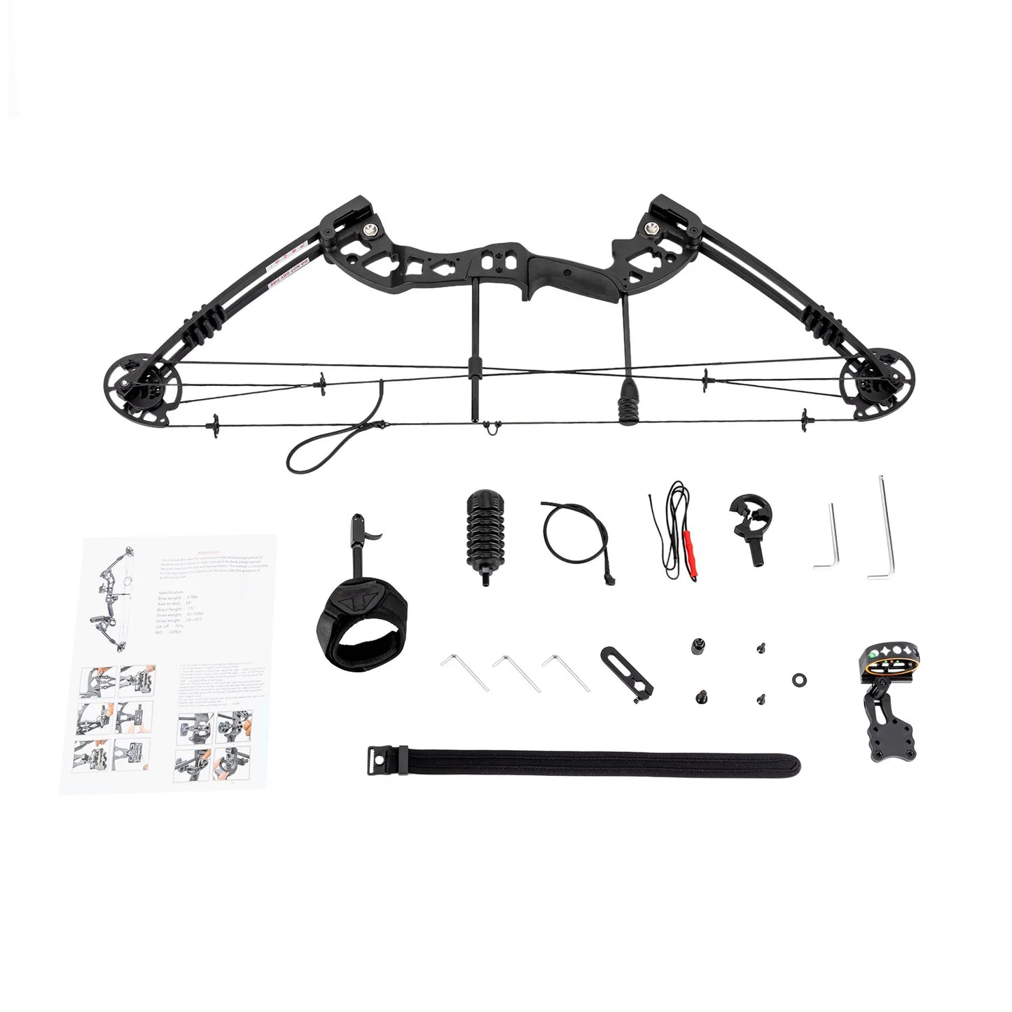 Unleash precise power and effortless control with this ready-to-archery compound bow set designed for serious adult archers.