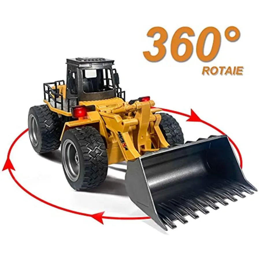 1 18 Scale RC Metal Bulldozer Toy Truck 4WD Rechargeable With Two Batteries