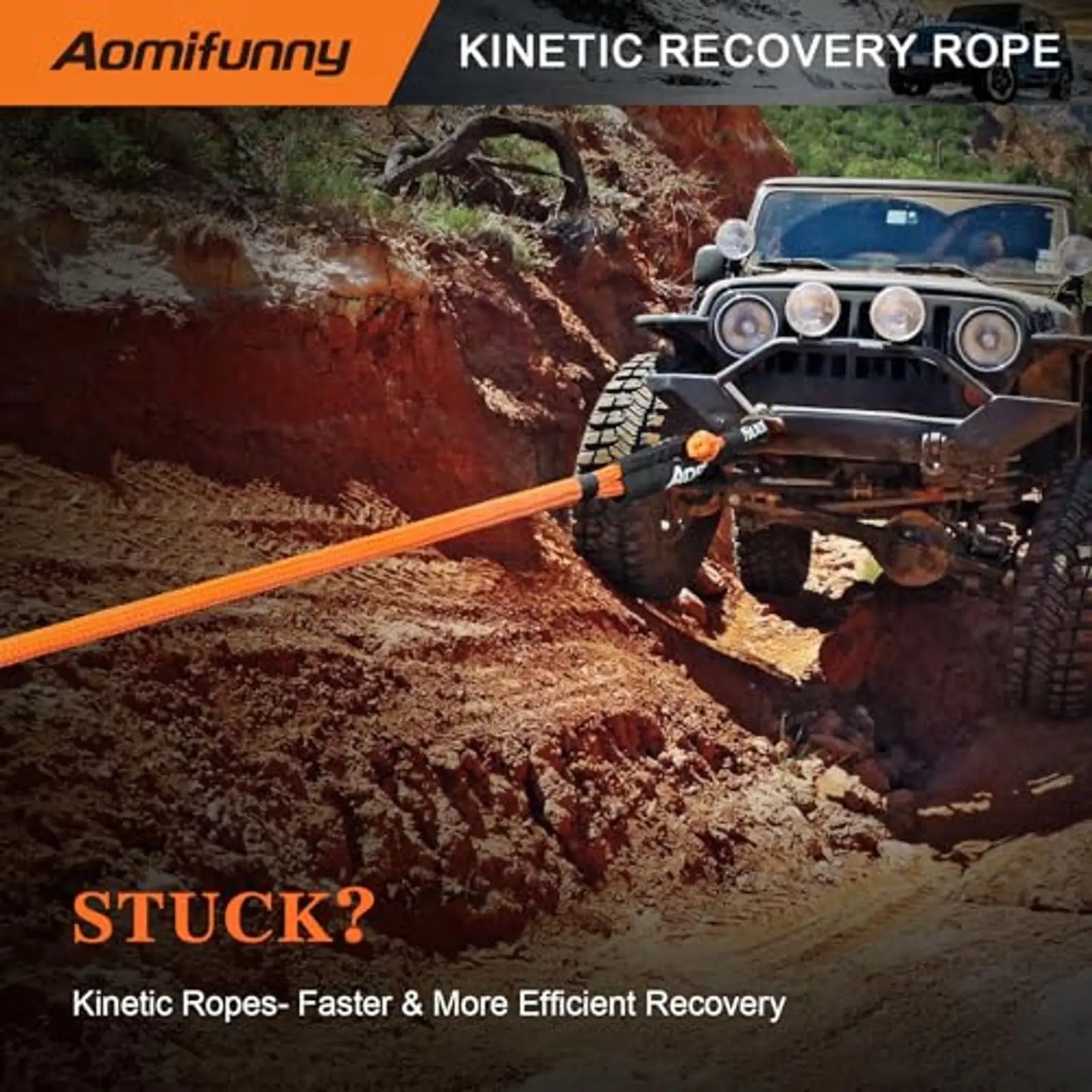When you push your limits off-road, this kinetic recovery tow rope is ready to back you up, delivering power, control, and peace of mind when recovery gets tough.