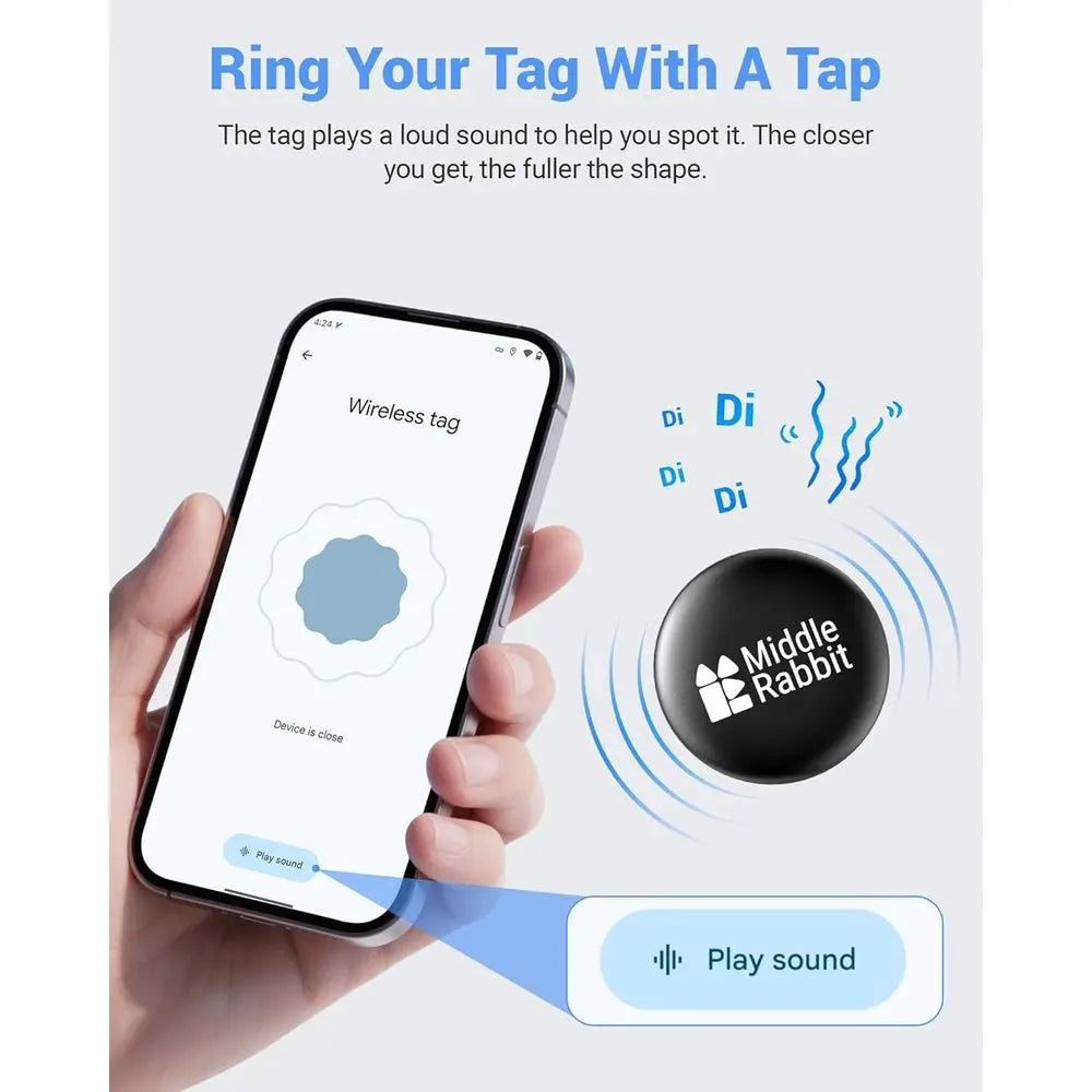Car Tracker Tag for Android Only, Vehicle Tracking Tag Compatible with Google Find My Device, Android Airtag Alternative, GPS Lo