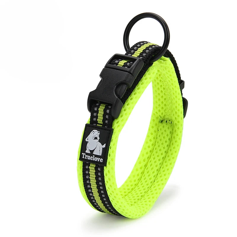 Winhyepet Padded Nylon Dog Walking Collar Reflective Buckle 11 Colors