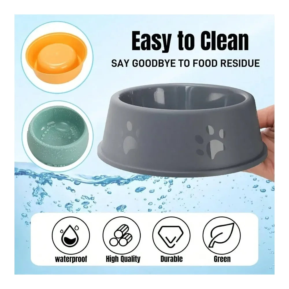 Dog Supplies Dogs Accessories Pack Plastic Dog Bowl, 10 Oz Reusable Pet Food And Bowl With Cute Print, Stackable Puppy Feeding B