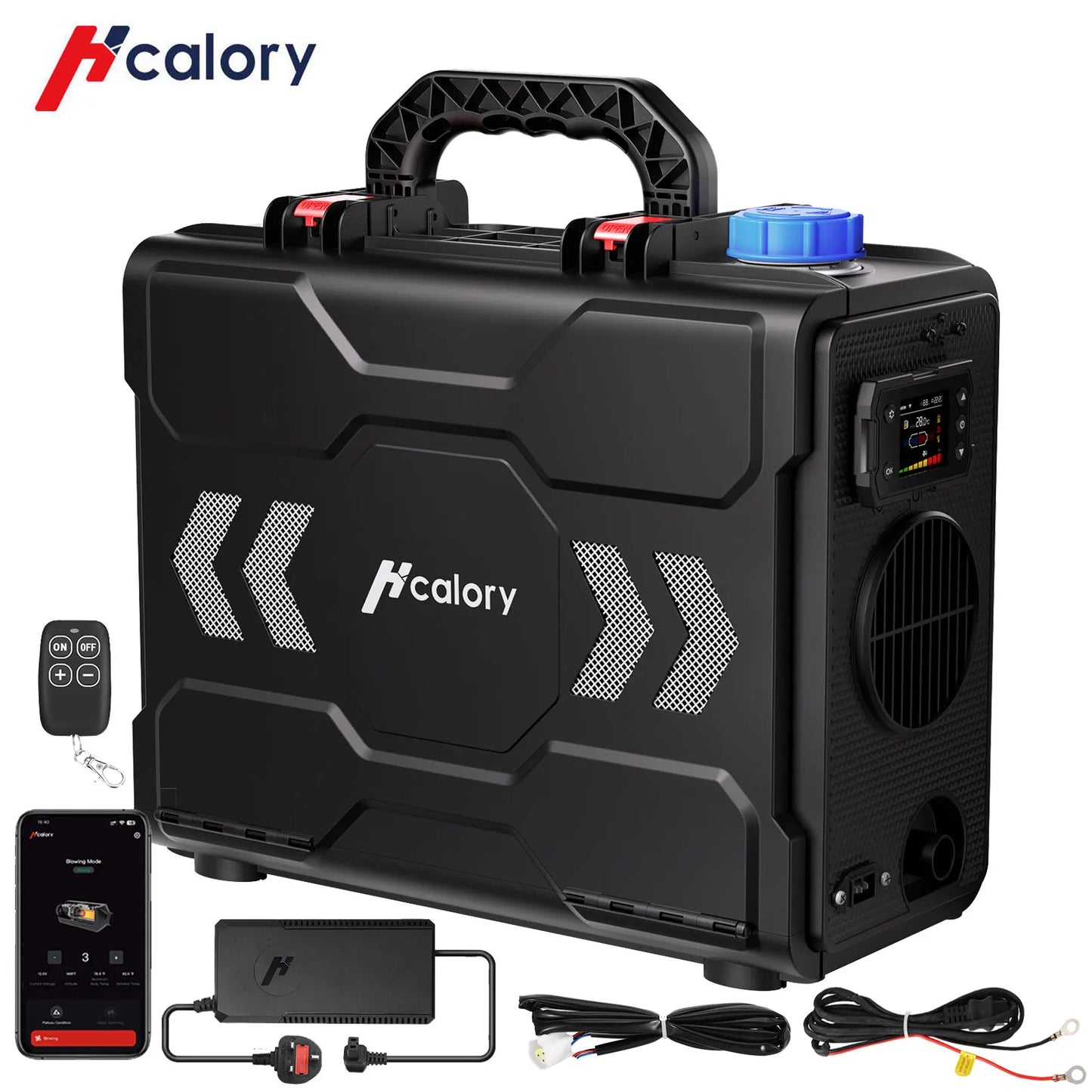 Hcalory 12V 8KW All in One Diesel Car Parking Heater with Remote Control and LCD Monitor for Car Trucks Boats Bus RV and Trailer