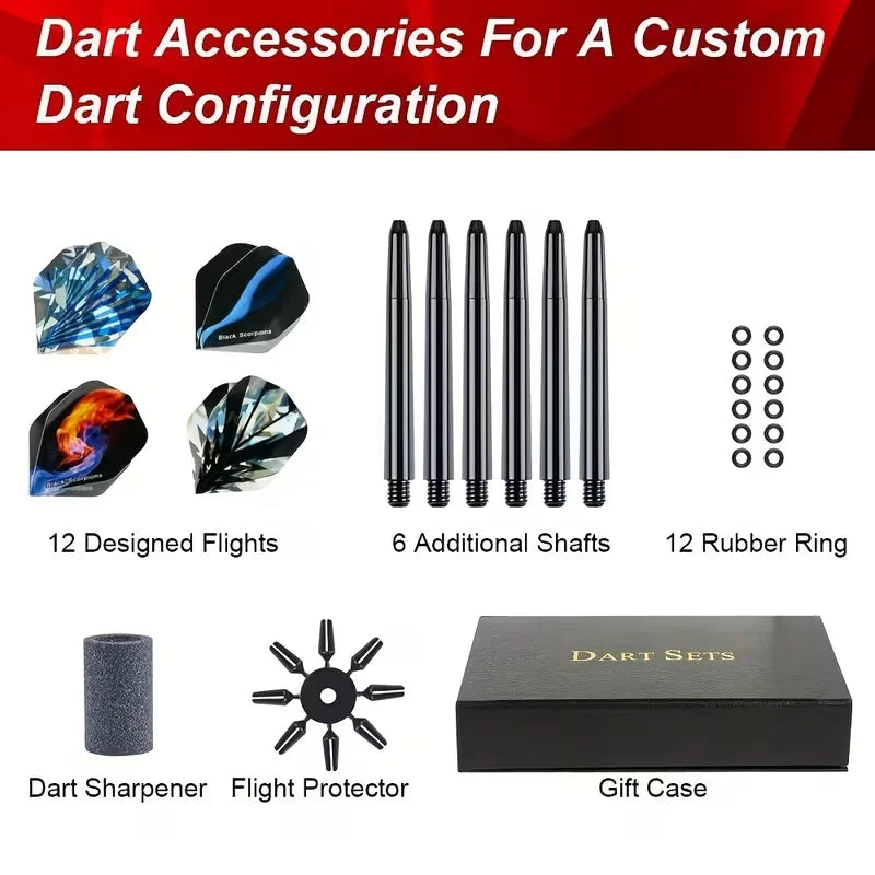 Upgrade your practice sessions with this six piece steel tip darts set, engineered for precision, durability, and confident throws.