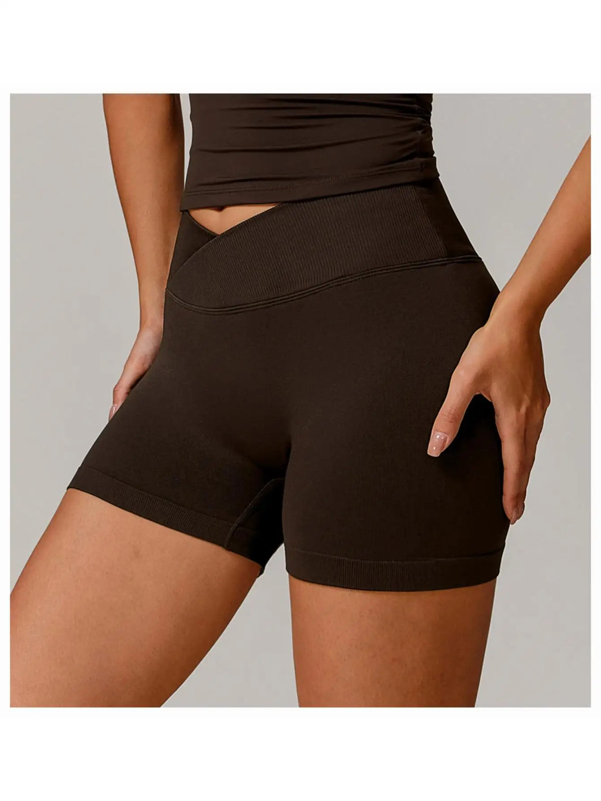 Premium Seamless High Waist Yoga Shorts For Running And Fitness