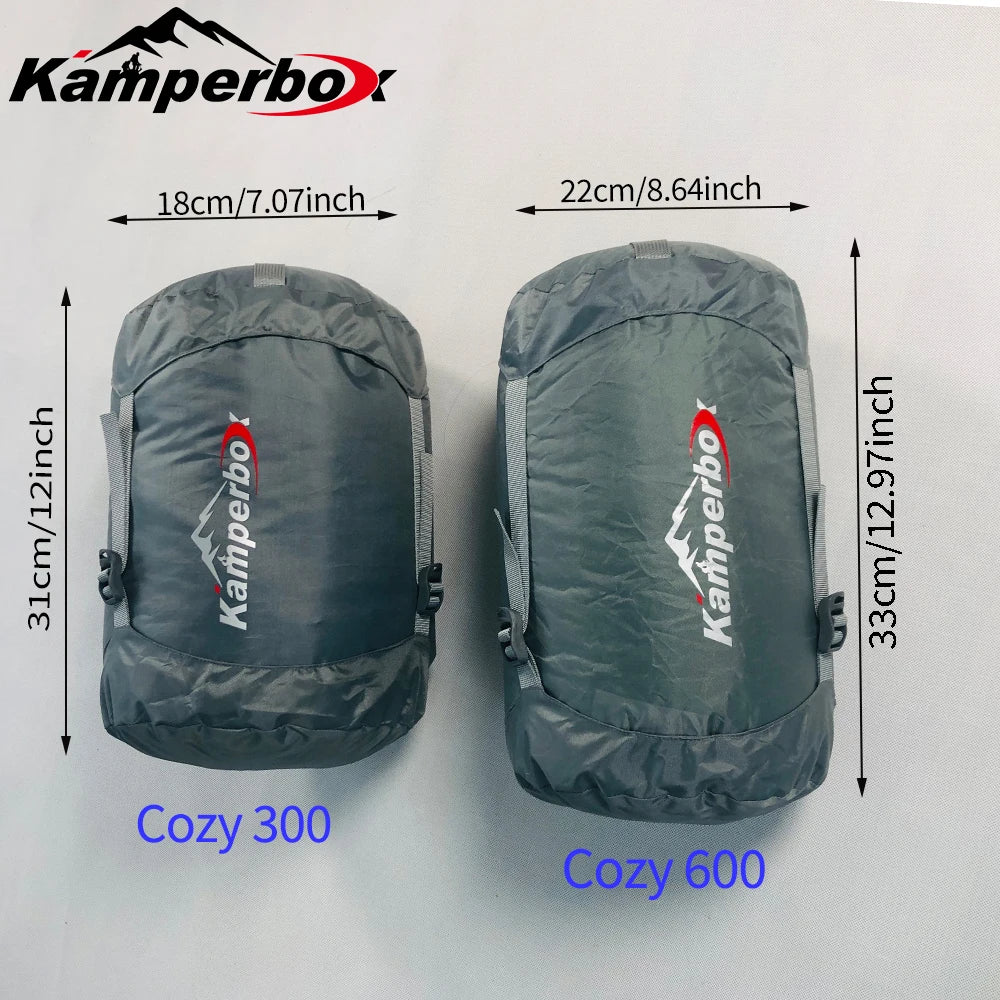 Winter Duck Down Sleeping Bag For Cold Weather Camping Lightweight Nylon