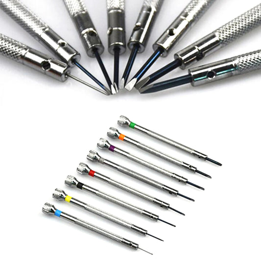 13PCS/Set 0.6-2.0mm Slotted Cross Screwdriver Set Professional Watchmakers Watch Repair Screwdrivers Tool Kit Dropshipping