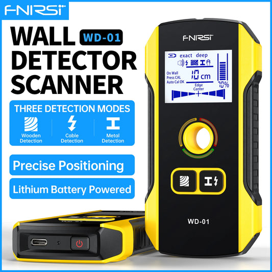 FNIRSI WD-01 WD-02 Metal Detector Multifunction Wall Detector Decoration Precise Positioning of Holes AC wires Metal Wood