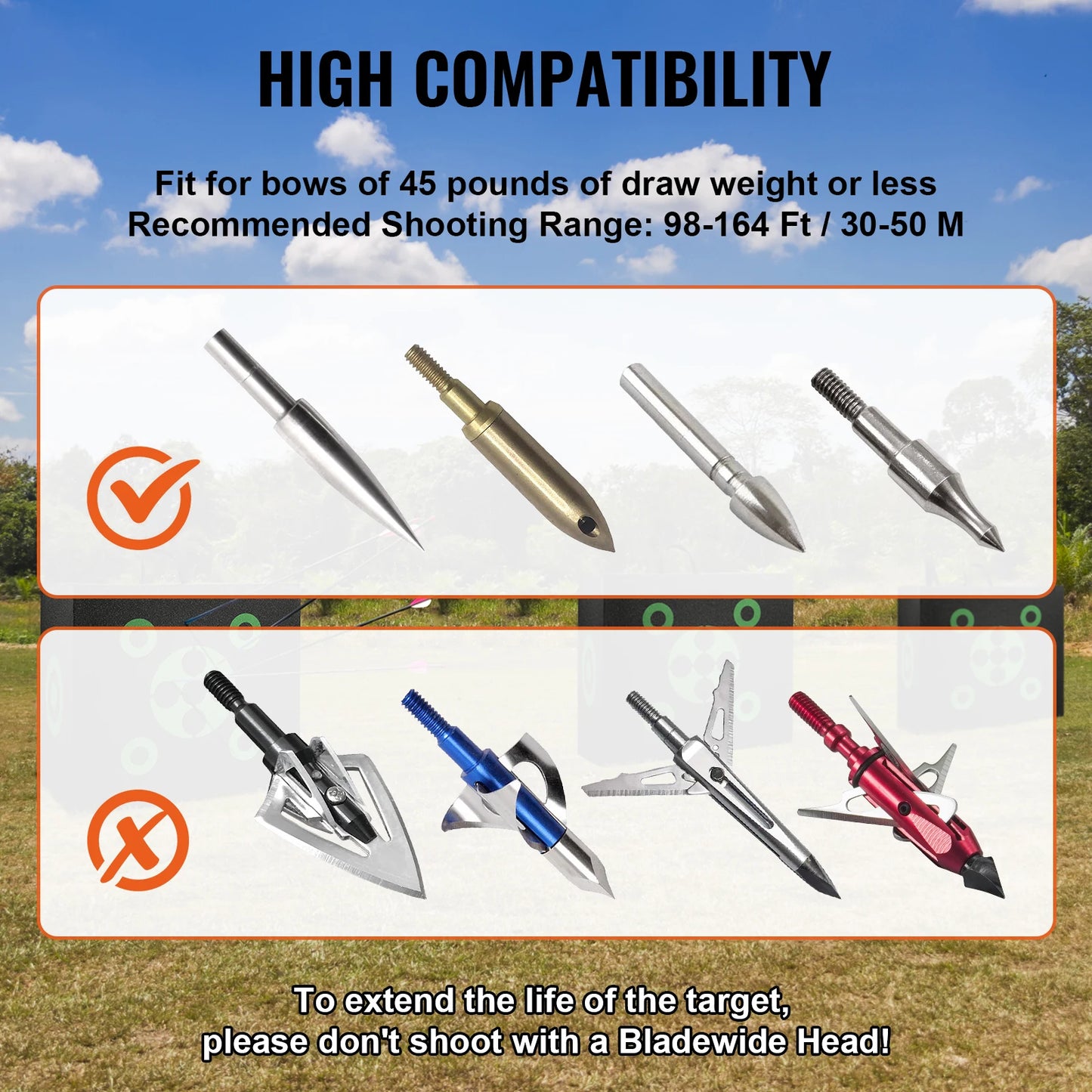 Transform your backyard into an instant archery range with this all-side shooting target that welcomes arrows from any angle for endless fun.