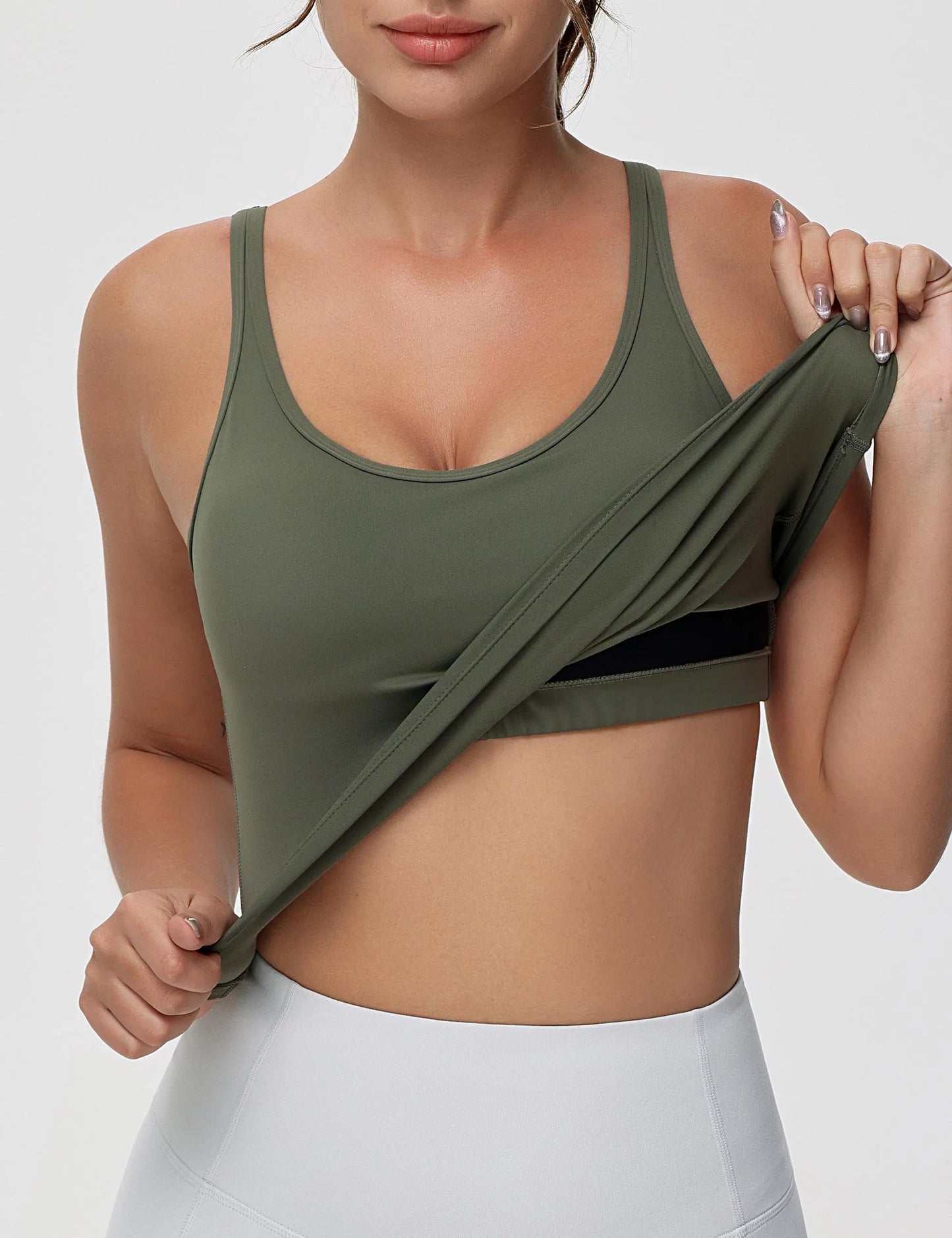 Transform your workout routine with this longline sports bra that offers sleek support without underwires.