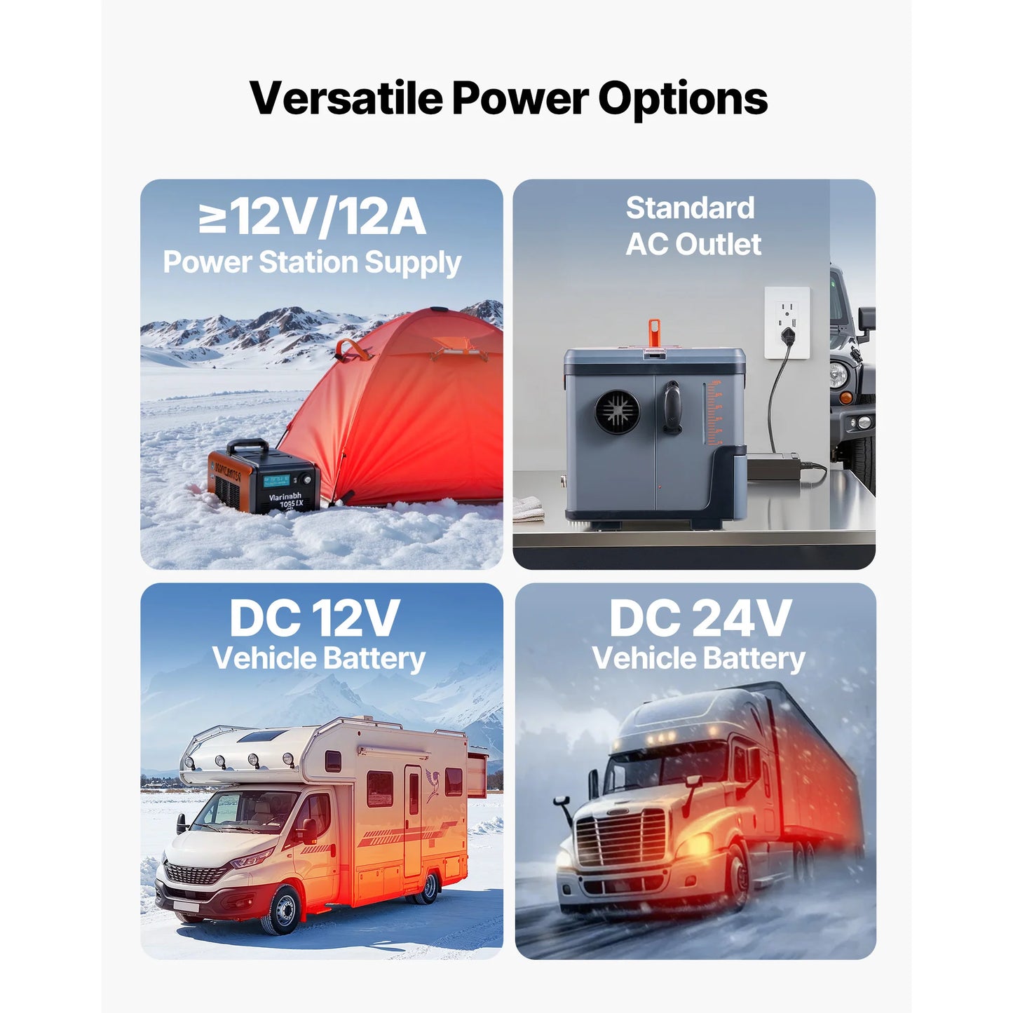 SucceBuy Diesel Heater, 8KW, DC 12V/24V All in One Portable Diesel Air Heater Remote Control and LCD Screen for Trucks Vans RVs