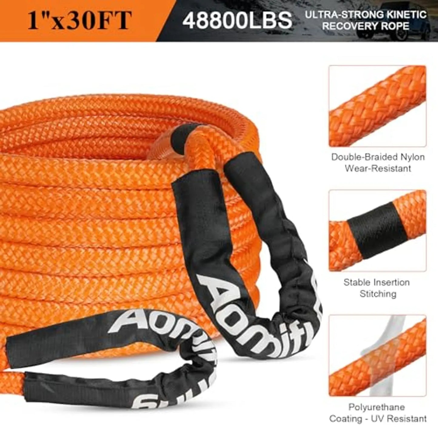 When you push your limits off-road, this kinetic recovery tow rope is ready to back you up, delivering power, control, and peace of mind when recovery gets tough.