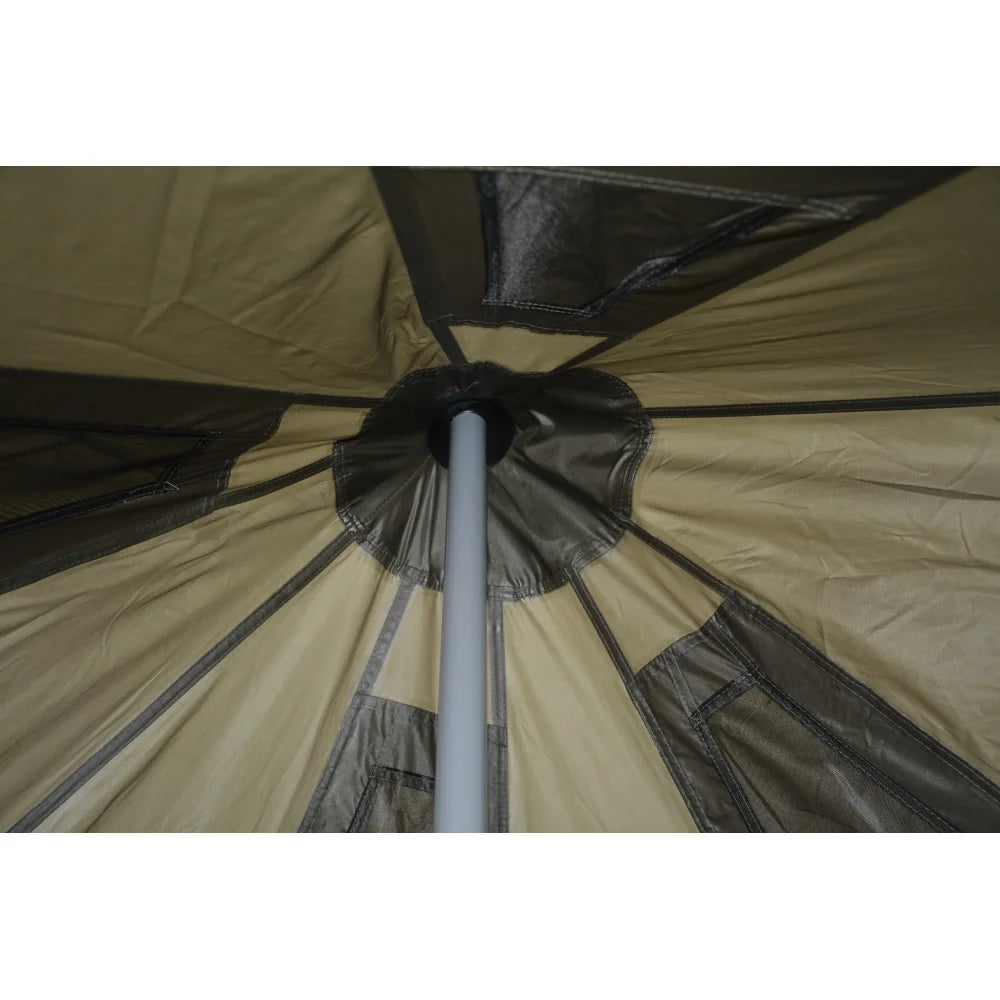 Oxford Bell Tent for Family Camping - Spacious 13.1ft Yurt with Stove Jack, Large Glamping Tents for 4-8 People, 4 Season Oxford Hot Tent Shelter Green portable water-resistant camping tent Four season tents