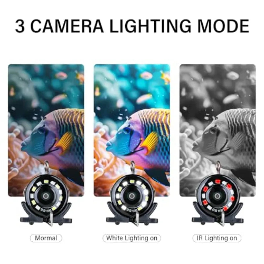 Underwater Fishing Camera with 5 Inch LCD Monitor, Light and IP68 Waterproofing
