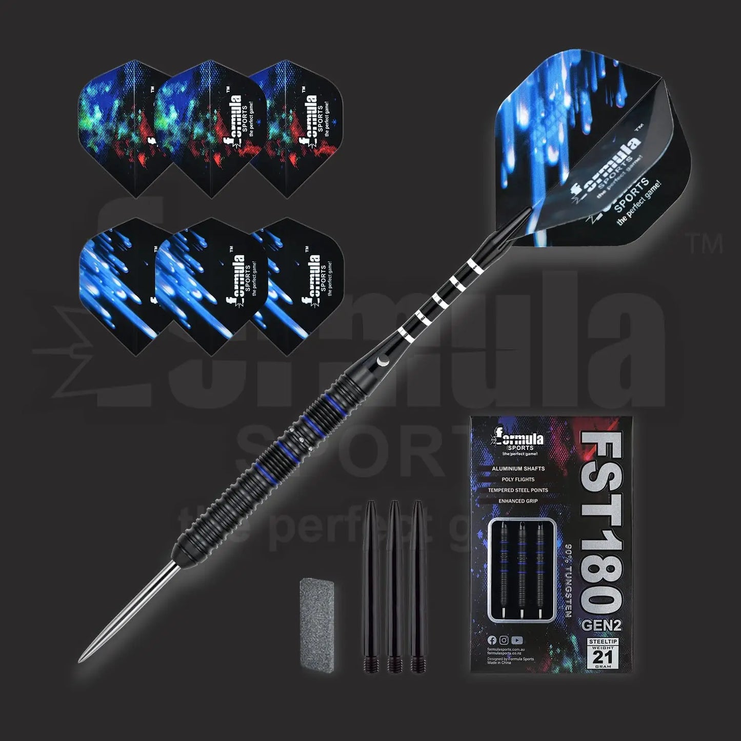 90% Tungsten Steel Tip Darts Set 21g-24g - Professional Darts with Flights, Shafts & Sharpener