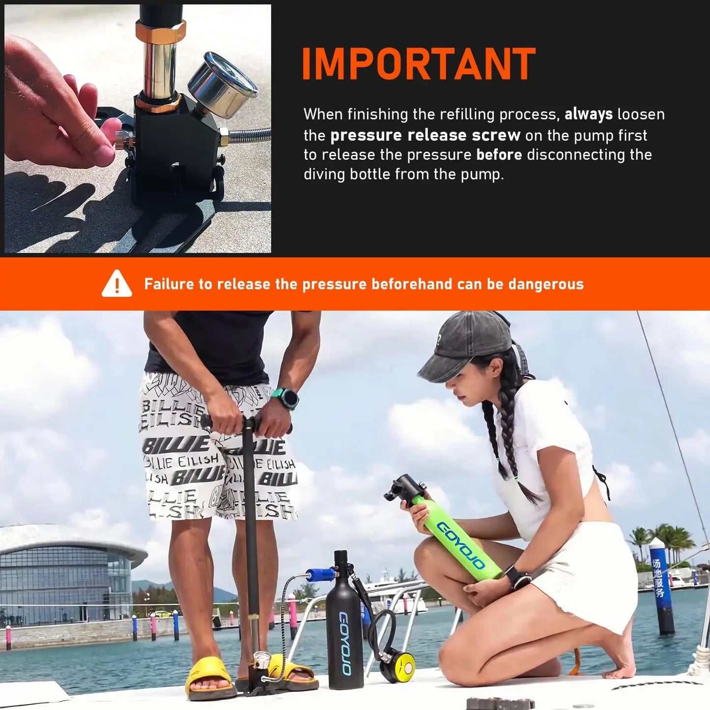 Discover effortless underwater breathing anytime with this reusable mini scuba tank kit designed for safe training.