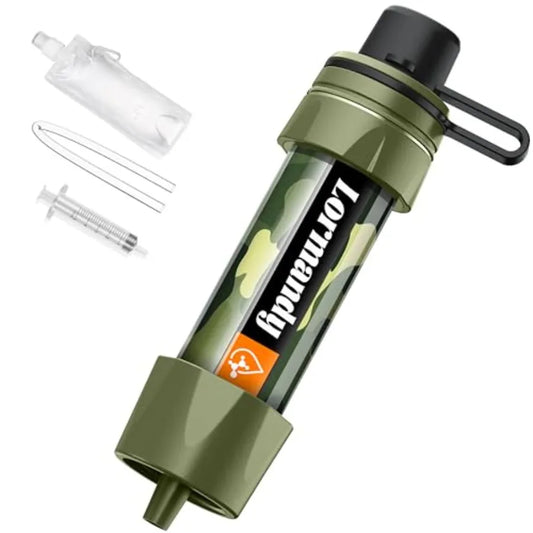 Straw Water Filter - Portable Water Purifier, Water Filtration System, Reusable Water Straw Purification - Outdoor Emergency an