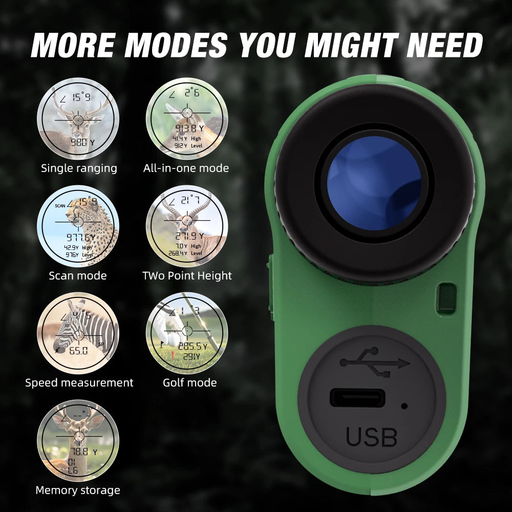 REVASRI 1000M Multi-Function Hunting Rangefinder with Speed and Scan Golf Slope Compensation Mode,  for Hunting and Shooting
