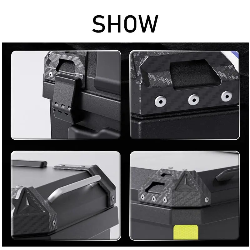 Heavy Duty Universal Waterproof Motorcycle Top Case Trunk With Anti Theft Lock Storage Box