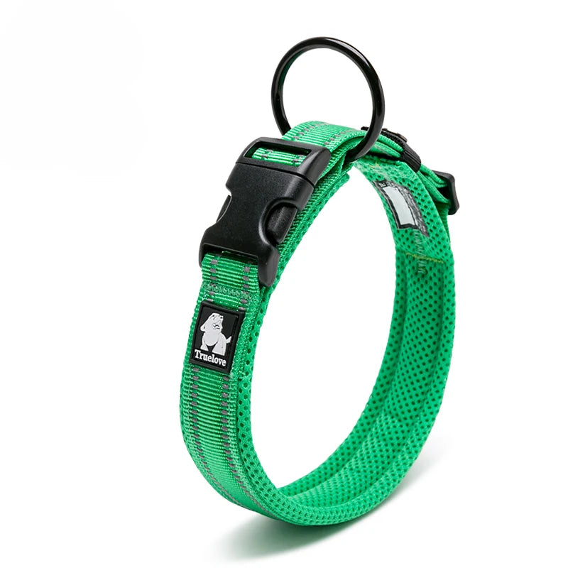Winhyepet Padded Nylon Dog Walking Collar Reflective Buckle 11 Colors