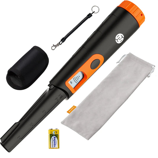 SUNPOW Pinpointer Metal Detector, IP68 Waterproof 360° Scan Metal Detector Wand with 4 Alert Modes for Treasure Hunting Gold Prospecting