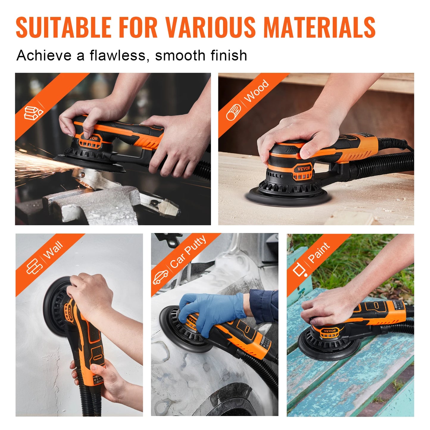 Upgrade your workshop with a quiet, powerful six-inch random orbital sander that delivers professional-grade finishes on every project.