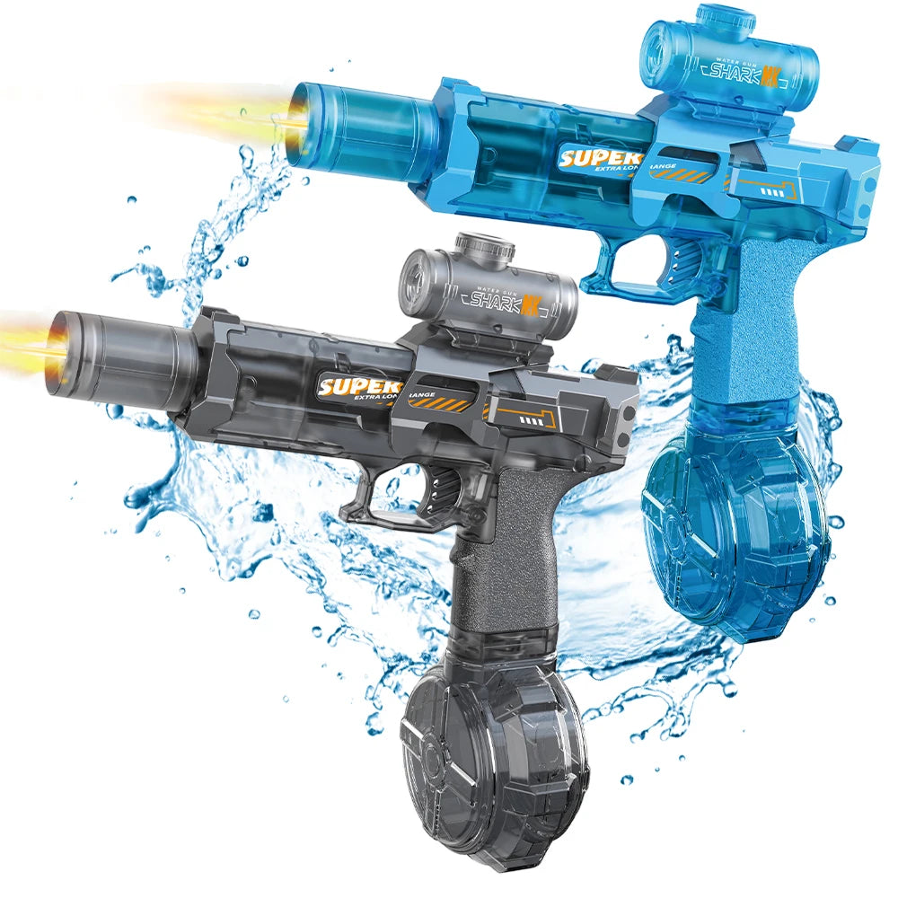 HUIQIBAO Electric Pulse Water Gun With Flame Sensor Light Toy For Outdoor Beach