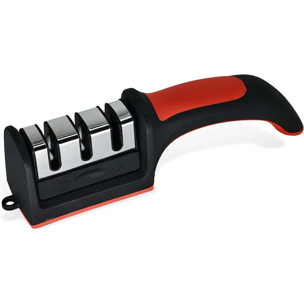 Rediscover razor sharp performance with this easy three stage sharpener, designed to renew dull blades, protect edge life, and simplify daily kitchen upkeep.